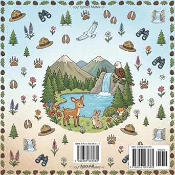 Little Explorers: National Parks: Coloring Book for Kids Ages 4–8