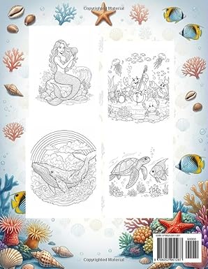 Ocean World: Fun and Easy: Coloring Book for Kids Ages 4+