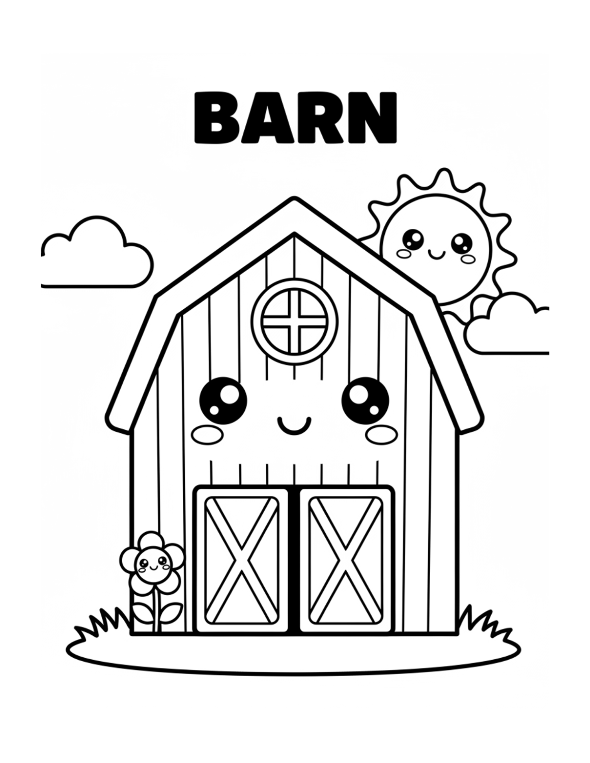 Moo, Oink & Vroom!: My First Farm Coloring Book for Toddlers Ages 2-6 — Cute Farm Animals, Tractors and Trucks